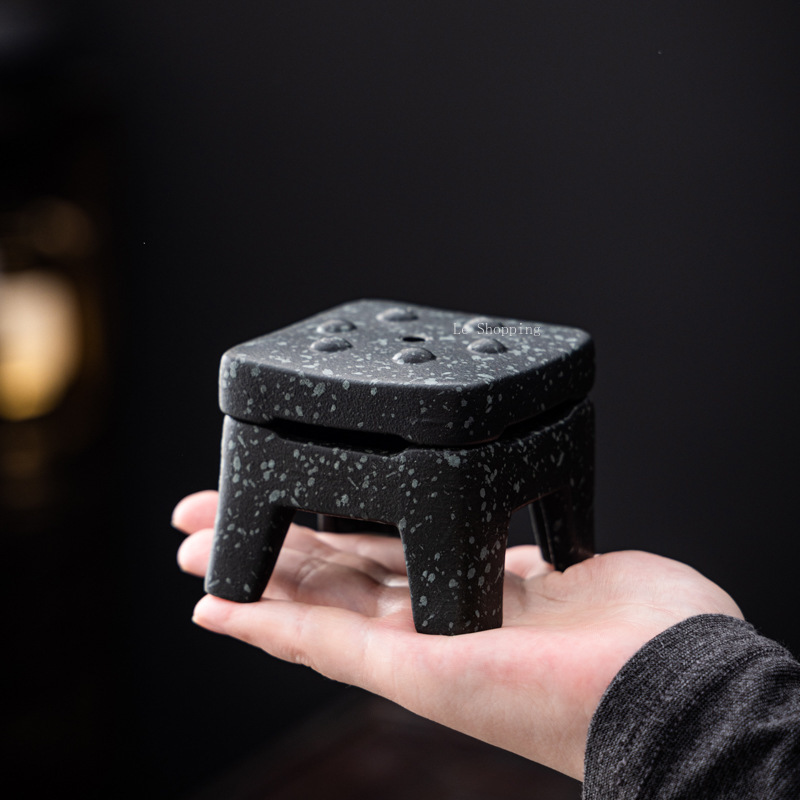 Zen Candle Supplies - Bruciatore di incenso quadrato Bluestone/retrò Ceramica
