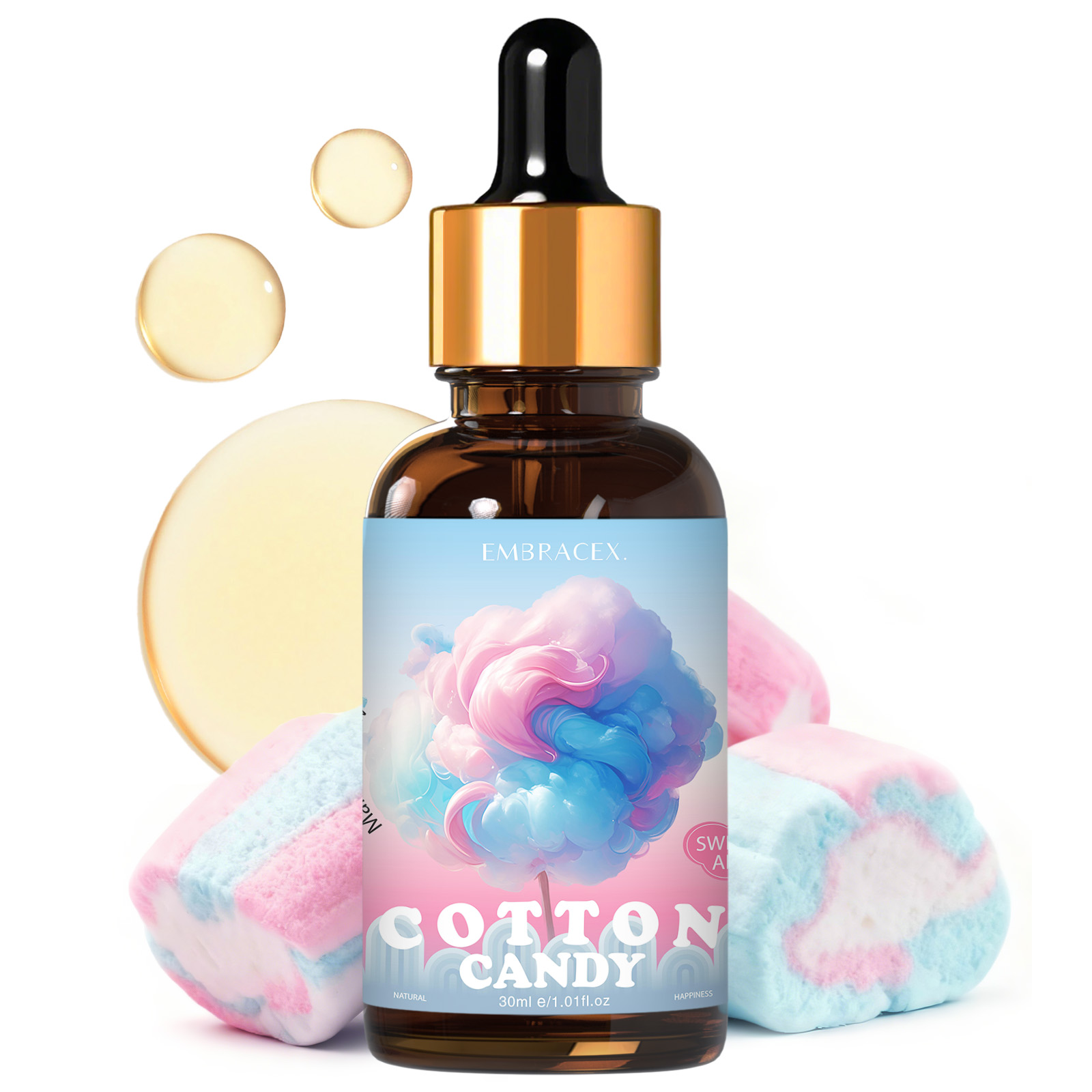 Candle Making Supplies Fragrance Oils - Olio Essenziale di Zucchero Filato 30ml,