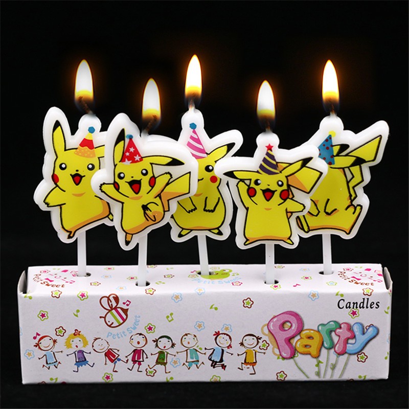 Candle Supply - 5 pz/lotto Pokemon Torta Di Compleanno