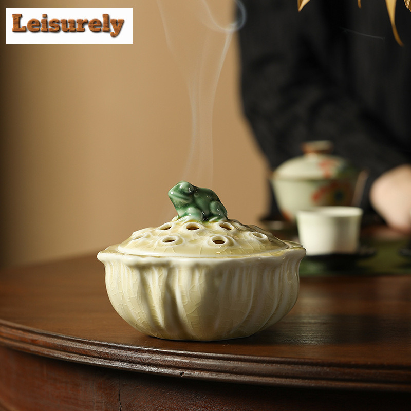 Zen Candle Supplies - Lotus Stagno Rana Divertente Portaincenso Zen