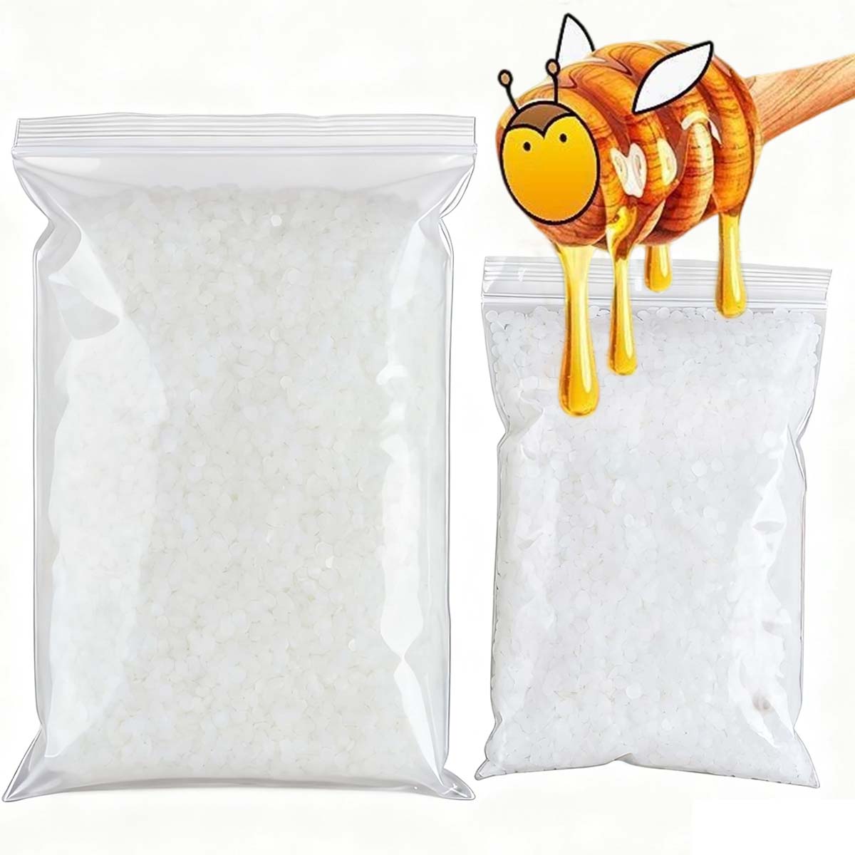 Candle Supplies Beeswax - 200g-1000g Cera D'api Bianca Pura Naturale
