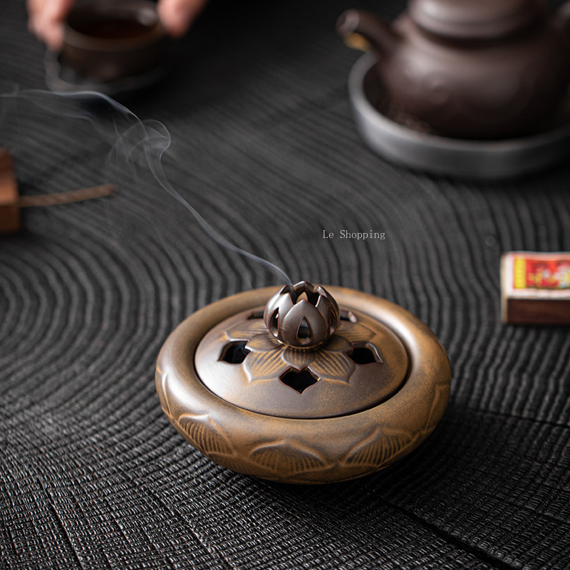 Zen Candle Supplies - Bruciatore di Incenso in Ceramica Antica