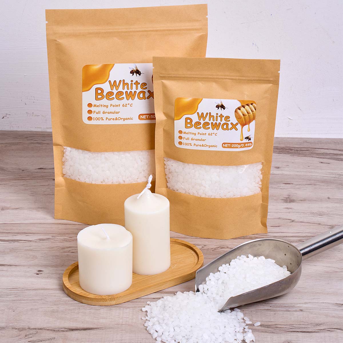 1000g Cera d'api bianca Candel - Candle Supplies Beeswax recensione e prezzo