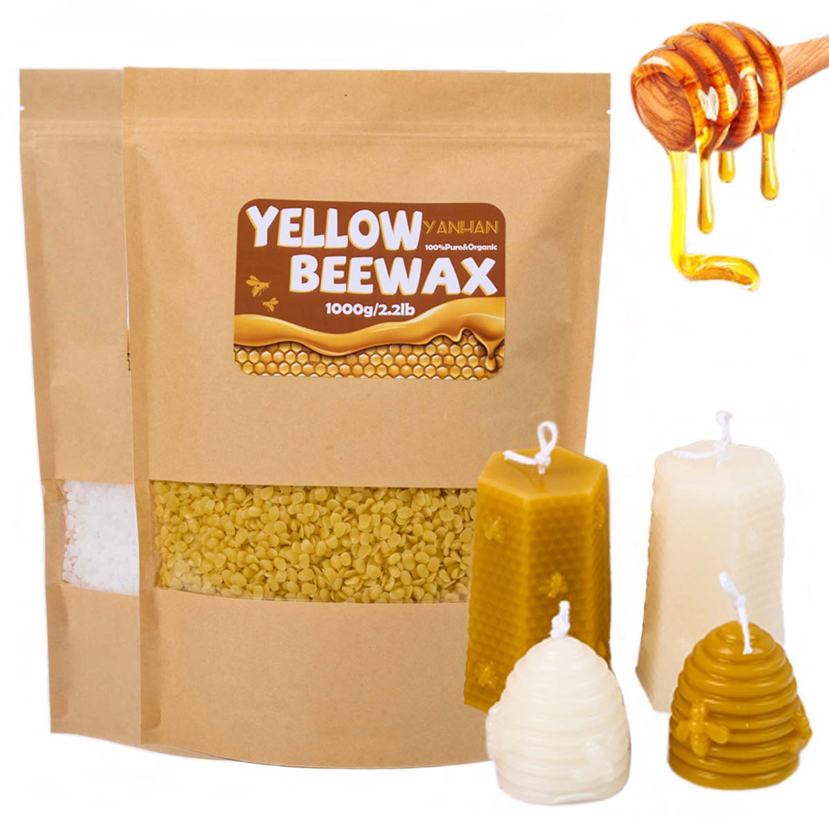 1000g puro naturale granulare  - Candle Supplies Beeswax recensione e prezzo