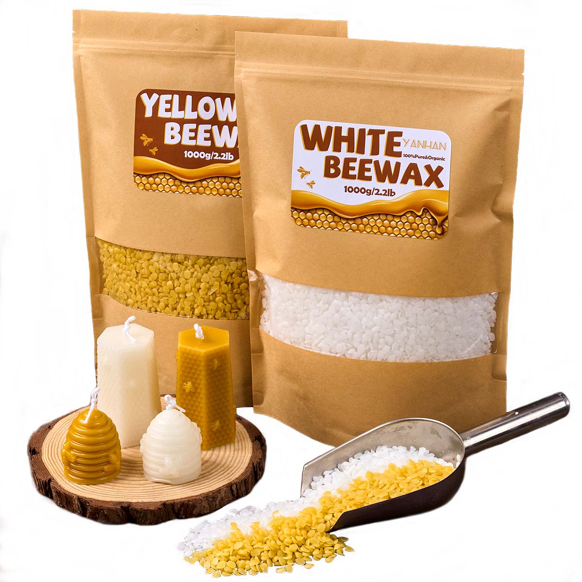 1000g puro naturale granulare  - Candle Supplies Beeswax recensione e prezzo
